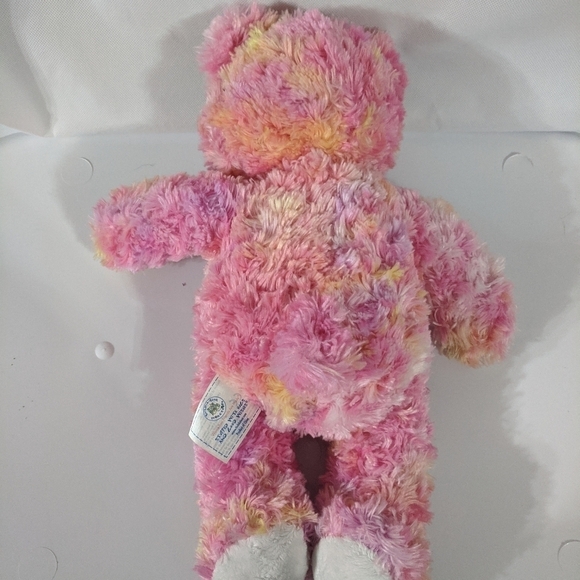 𝅺Build a Bear Pink Multi Color Fluffy Teddy Bear Plush Stuffed Animal - 15" - Picture 3 of 4